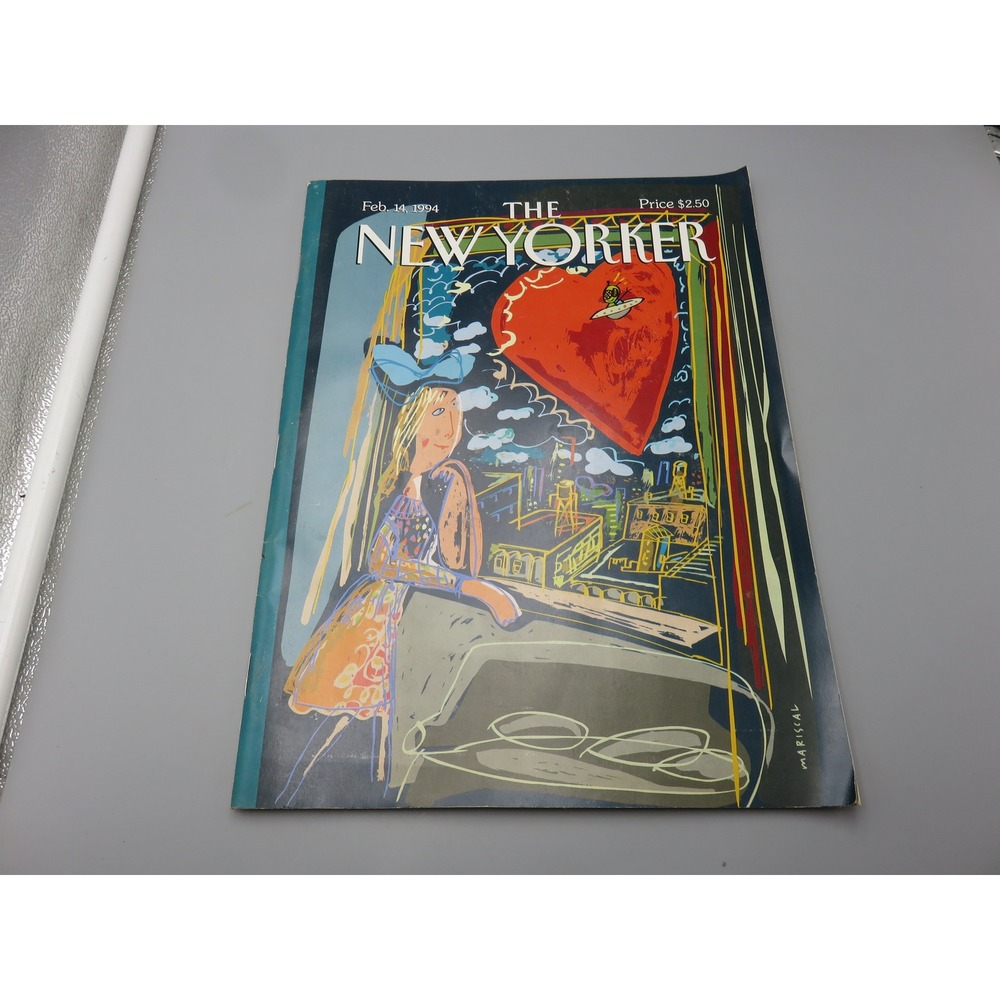 The New Yorker Magazine Feb 14 1994 Javier Mariscal Heart Cover Vintage Delta Ad